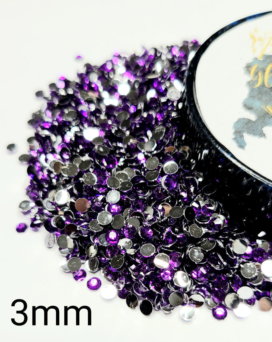 BULK FLATBACK Neon Purple Rhinestones -5 ⭐rated US Rhinestone Supplier – Be  Createful